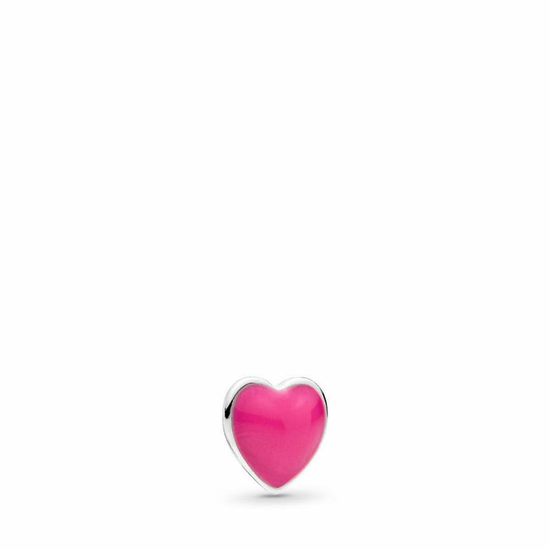 Pandora Magenta Heart Petite Locket Charm NZ, Sterling Silver (519032-YFQ)